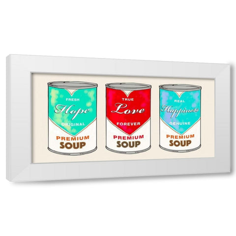 Tastes of Life White Modern Wood Framed Art Print by Beyon, Carlos