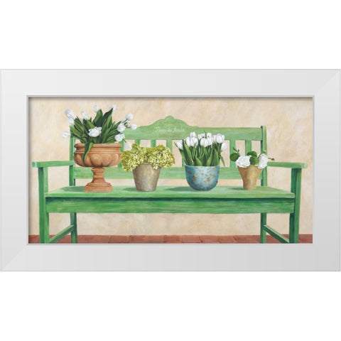 Jardin Francais White Modern Wood Framed Art Print by Dellal, Remy