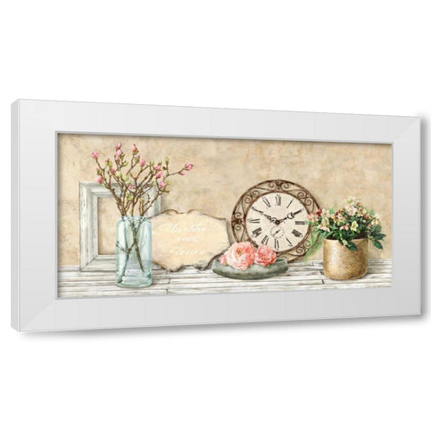 Mon jardin I White Modern Wood Framed Art Print by Dellal, Remy