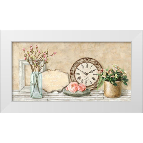 Mon jardin I White Modern Wood Framed Art Print by Dellal, Remy