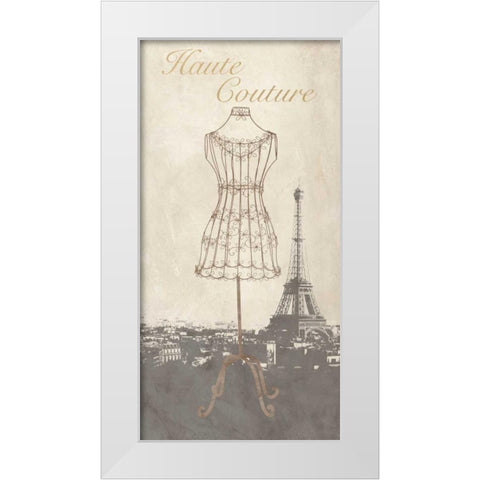 Haute Couture  White Modern Wood Framed Art Print by Dellal, Remy