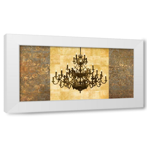 Chandelier Classique White Modern Wood Framed Art Print by Dellal, Remy