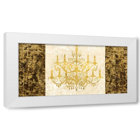 Chandelier Royale White Modern Wood Framed Art Print by Dellal, Remy