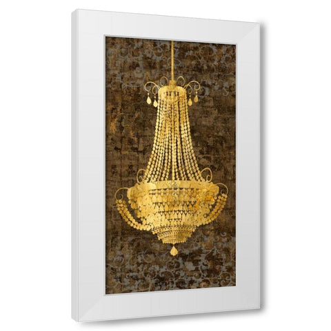 Panneau Chandelier I White Modern Wood Framed Art Print by Dellal, Remy