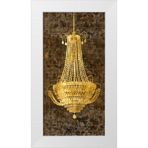 Panneau Chandelier I White Modern Wood Framed Art Print by Dellal, Remy
