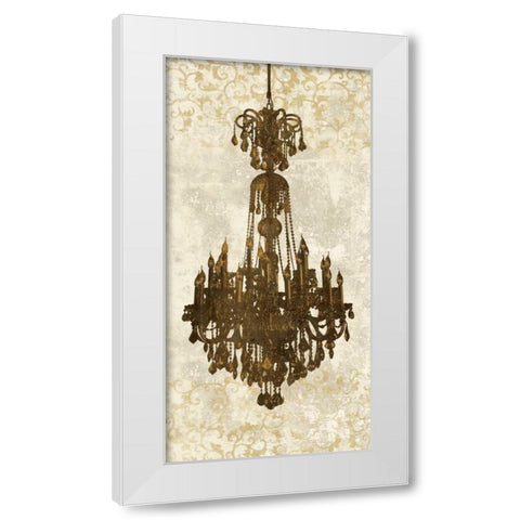 Panneau Chandelier II White Modern Wood Framed Art Print by Dellal, Remy