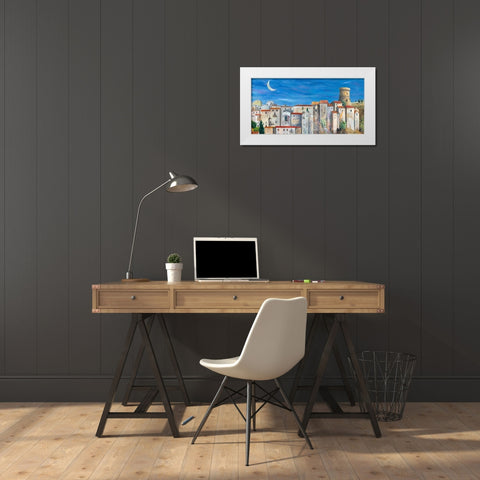 Villaggio silenzioso White Modern Wood Framed Art Print by Larotonda, Donato