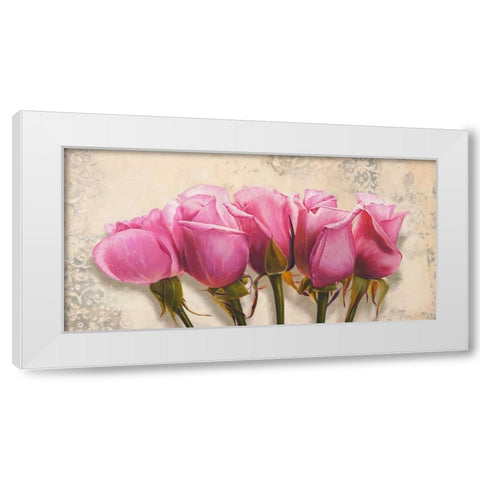 Royal Roses White Modern Wood Framed Art Print by Dolci, Elena