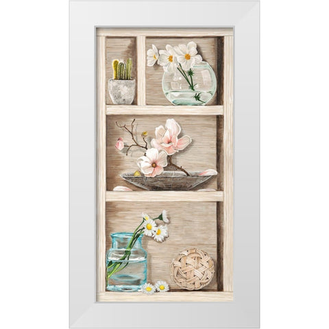 Fleurs et Memoires III White Modern Wood Framed Art Print by Dolci, Elena