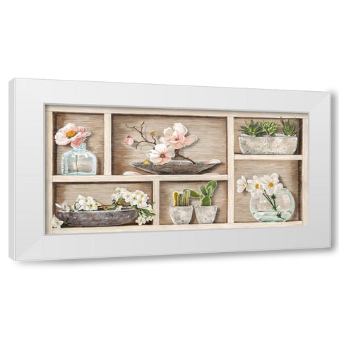 Fleurs et Memoires I White Modern Wood Framed Art Print by Dolci, Elena