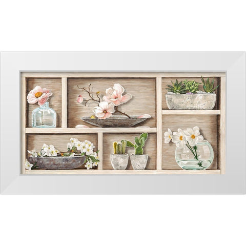 Fleurs et Memoires I White Modern Wood Framed Art Print by Dolci, Elena
