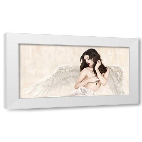 Inspiring Angel - detail White Modern Wood Framed Art Print by Duval, Sonya