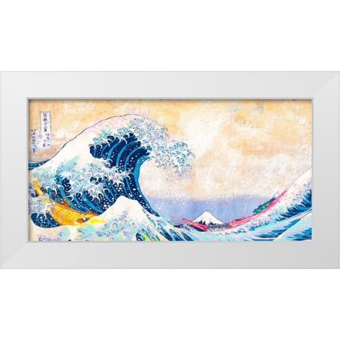 Hokusais Wave 2.0 (detail) White Modern Wood Framed Art Print by Chestier, Eric