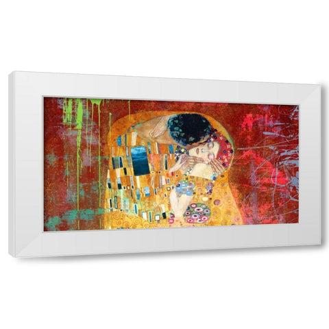 Klimts Kiss 2.0 (detail) White Modern Wood Framed Art Print by Chestier, Eric