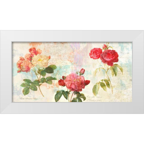Redoutes Roses 2.0 White Modern Wood Framed Art Print by Chestier, Eric