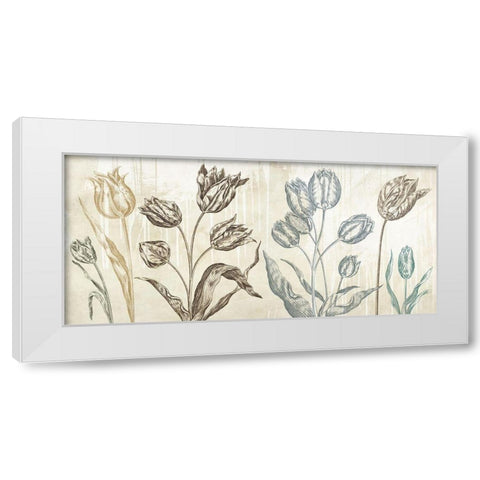 Botaniques Cochin 1 (suede) White Modern Wood Framed Art Print by Eric, Chestier