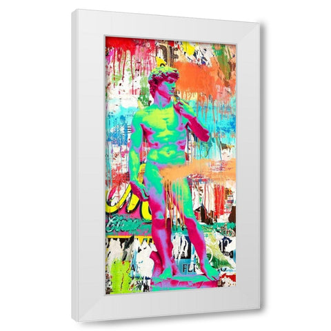 David 2.0 White Modern Wood Framed Art Print by Eric, Chestier