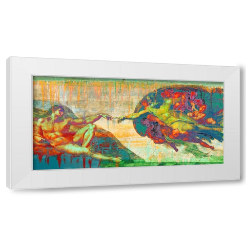 Creation of Adam 2.0 White Modern Wood Framed Art Print by Chestier, Eric