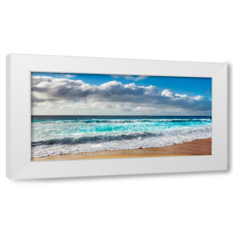 Grande Anse, La Digue, Seychelles White Modern Wood Framed Art Print by Krahmer, Frank