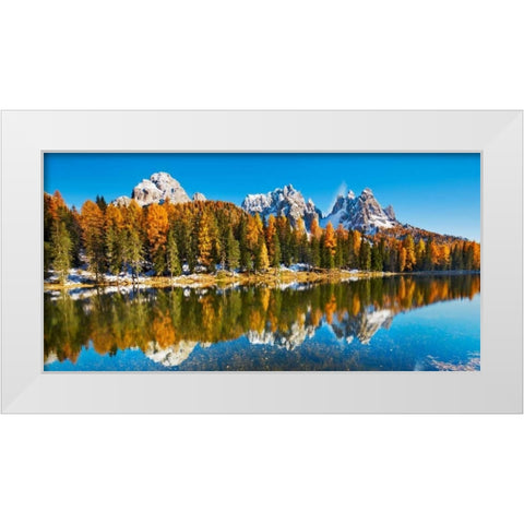 Lago Antorno and Misurina, Dolomites, Italy White Modern Wood Framed Art Print by Krahmer, Frank