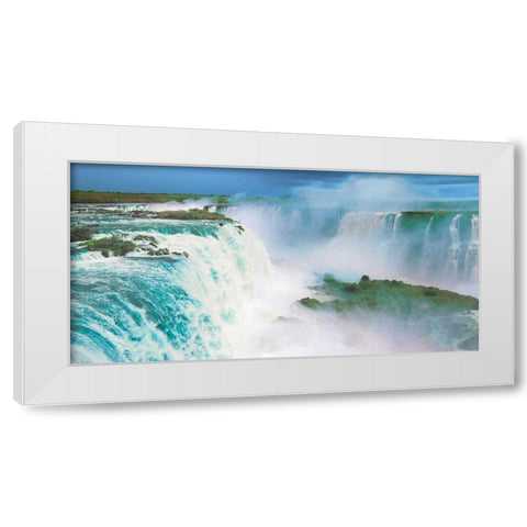 Iguazu Falls, Brazil White Modern Wood Framed Art Print by Frank, Krahmer