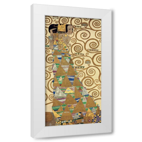 The Tree of Life I White Modern Wood Framed Art Print by Klimt, Gustav