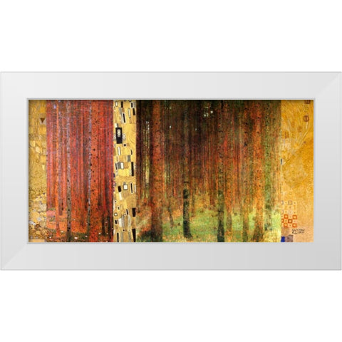 Forest I White Modern Wood Framed Art Print by Klimt, Gustav