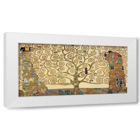 The Tree of Life White Modern Wood Framed Art Print by Klimt, Gustav