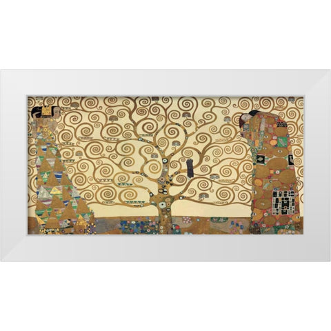 The Tree of Life White Modern Wood Framed Art Print by Klimt, Gustav