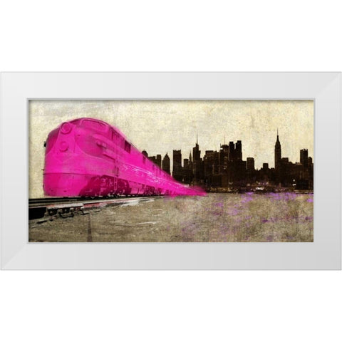 Steam Power White Modern Wood Framed Art Print by Baldo, Ivan