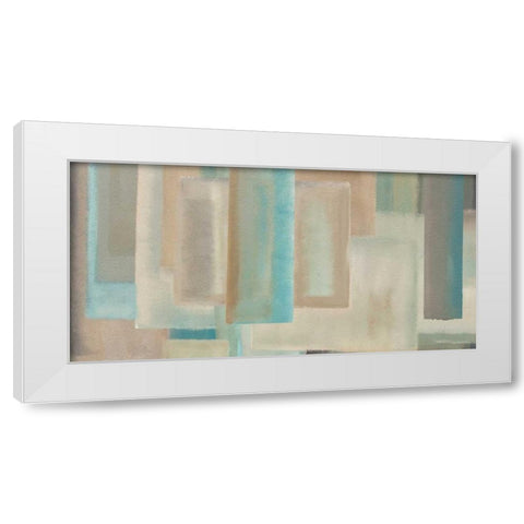 Aqua White Modern Wood Framed Art Print by Corrado, Italo