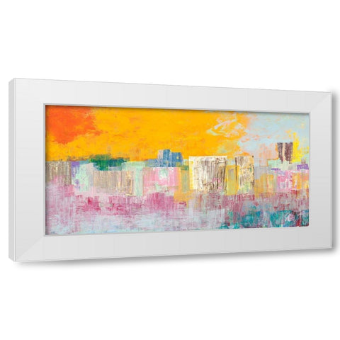 Citta destate White Modern Wood Framed Art Print by Corrado, Italo