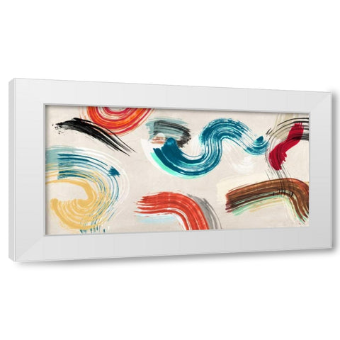 Motionade I White Modern Wood Framed Art Print by Ikeda, Haru