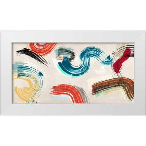 Motionade I White Modern Wood Framed Art Print by Ikeda, Haru