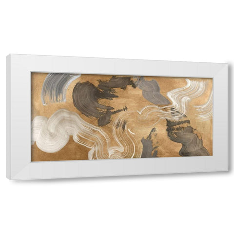 Metallic Movements White Modern Wood Framed Art Print by Ikeda, Haru