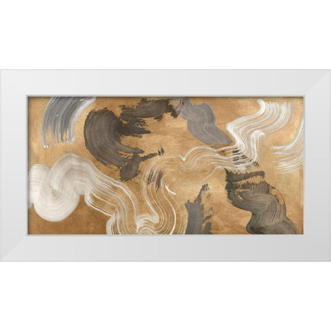 Metallic Movements White Modern Wood Framed Art Print by Ikeda, Haru