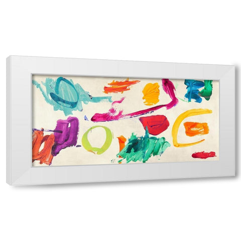 Games of Children White Modern Wood Framed Art Print by Ikeda, Haru