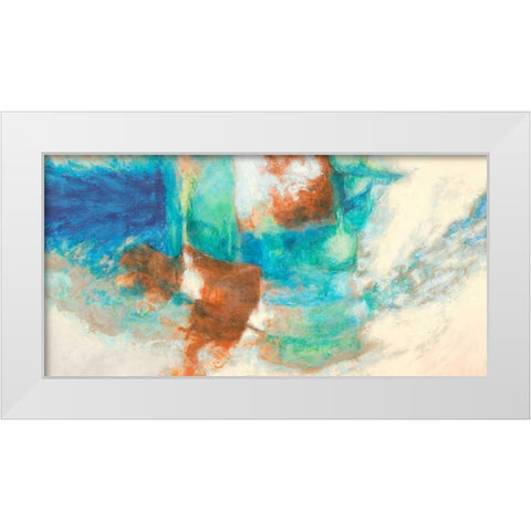 Universe White Modern Wood Framed Art Print by Demos, Jean-Luc