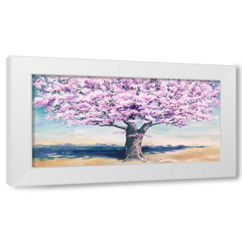 Peach Tree White Modern Wood Framed Art Print by Eelder, Jan
