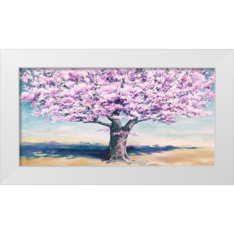 Peach Tree White Modern Wood Framed Art Print by Eelder, Jan