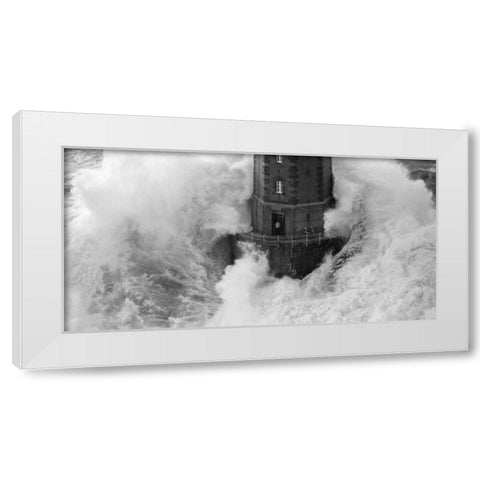 La Jument White Modern Wood Framed Art Print by Guichard, Jean