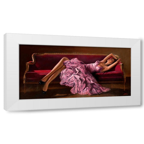 Jasmine White Modern Wood Framed Art Print by Silver, John