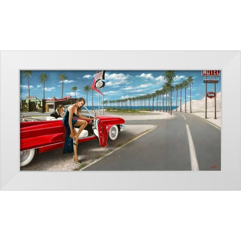 Last stop before the Ocean White Modern Wood Framed Art Print by Silver, John