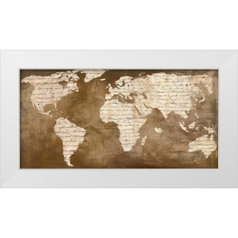 Words for the World White Modern Wood Framed Art Print by Falcone, Ruggero