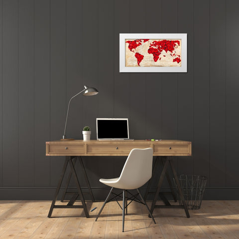 A World for Lovers White Modern Wood Framed Art Print by Loumer, Dianne