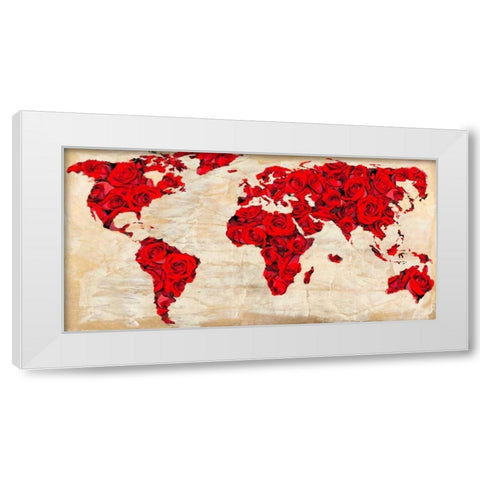 A World for Lovers White Modern Wood Framed Art Print by Loumer, Dianne