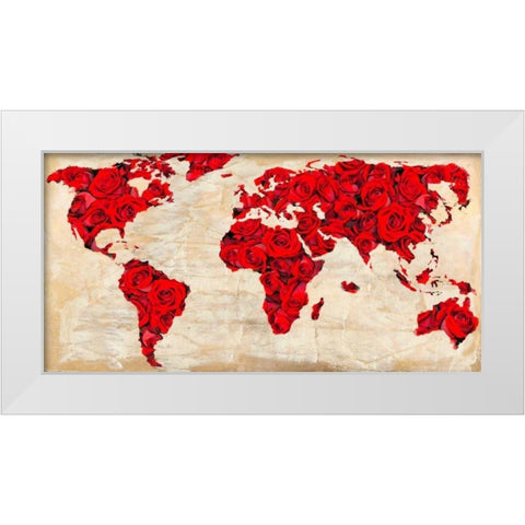 A World for Lovers White Modern Wood Framed Art Print by Loumer, Dianne