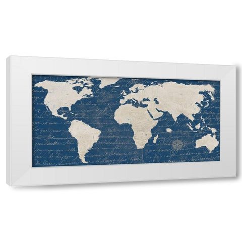 Geo blueprint special White Modern Wood Framed Art Print by Joannoo