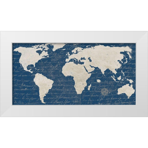 Geo blueprint special White Modern Wood Framed Art Print by Joannoo