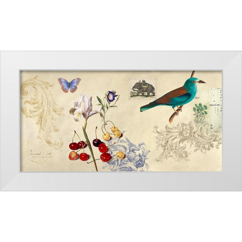 Cabinet of Curiosities I White Modern Wood Framed Art Print by Joannoo